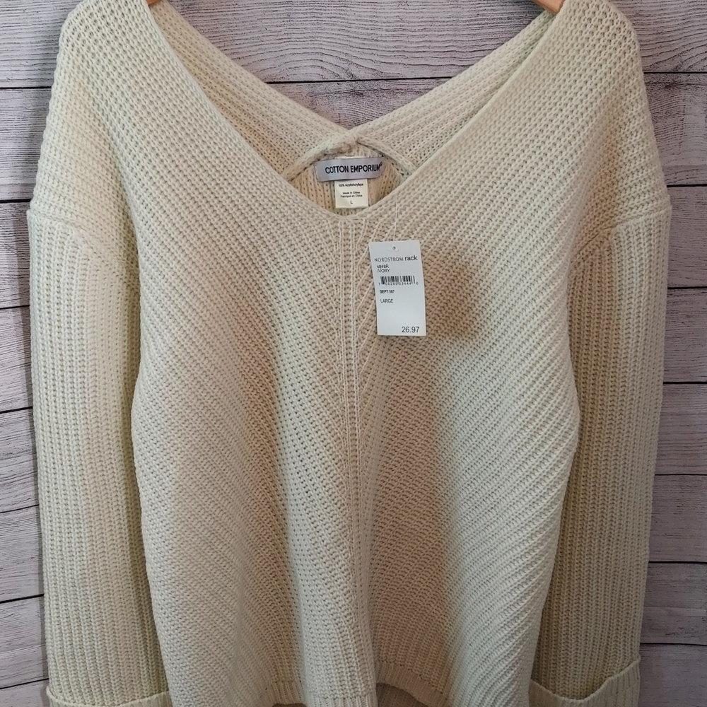 Ladies Cotton Emporium V Neck Sweater